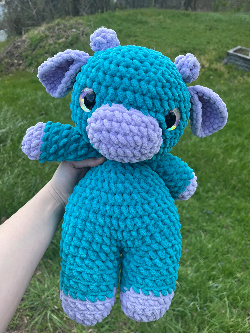 Blue/purple cow