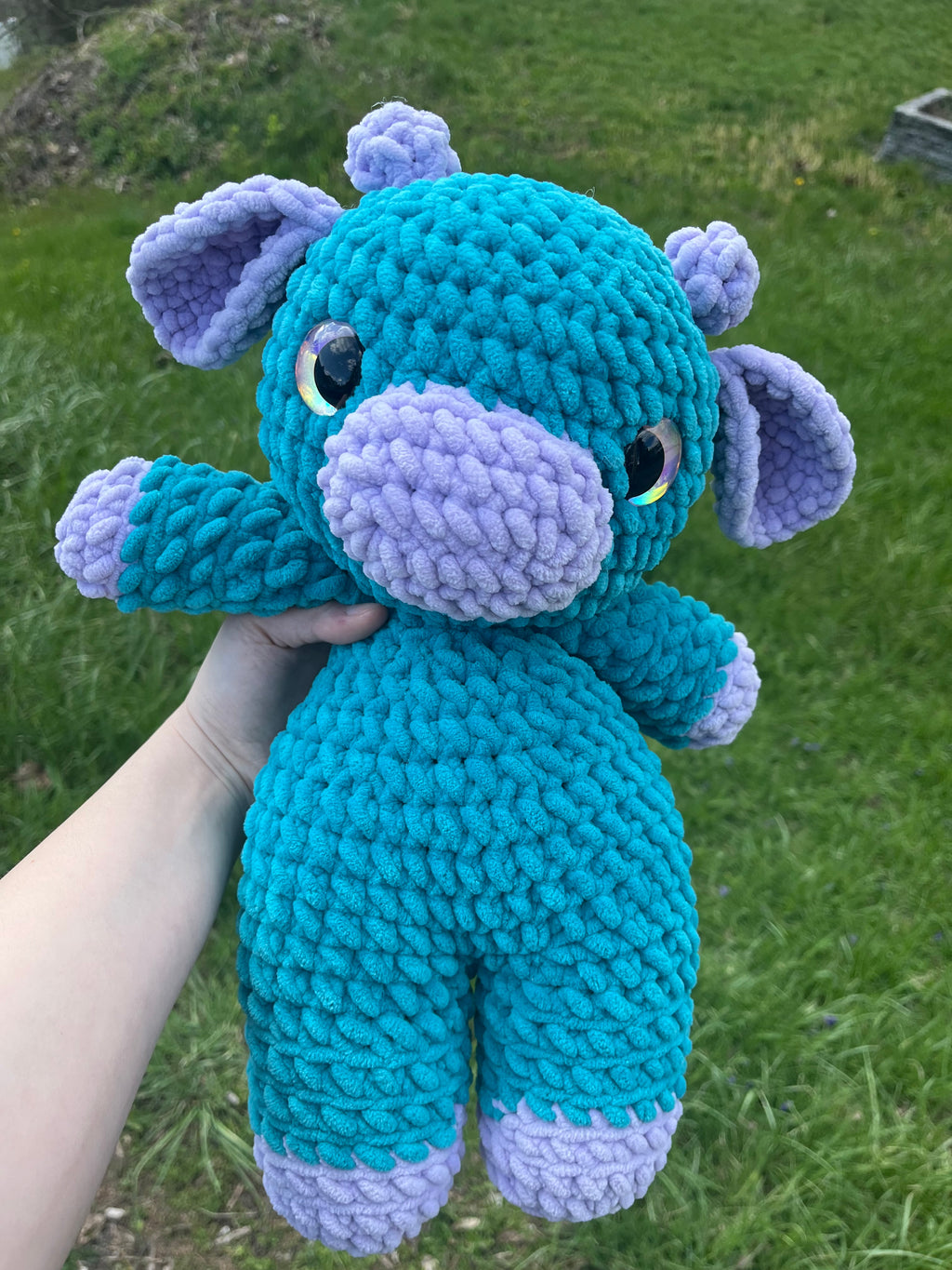 Blue/purple cow